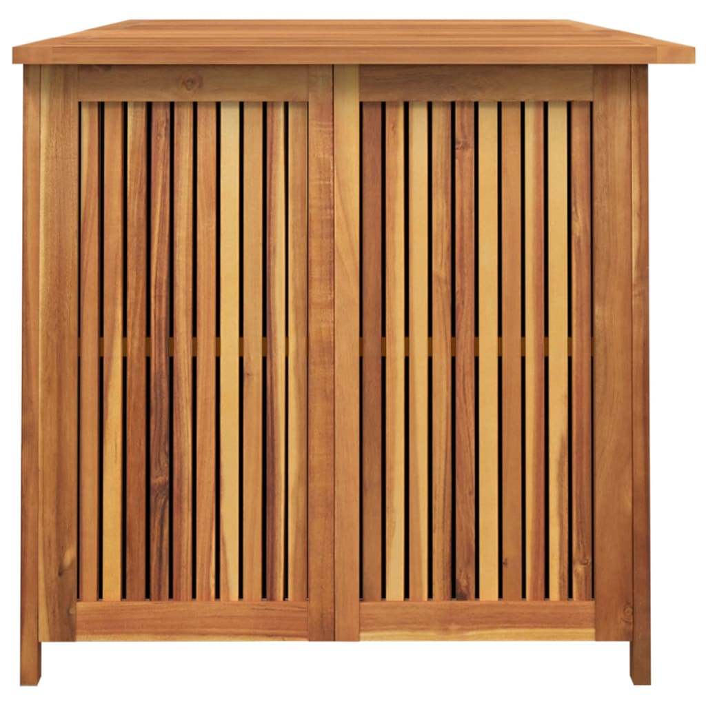 Coffre de jardin 150x80x75 cm en bois d'acacia massif