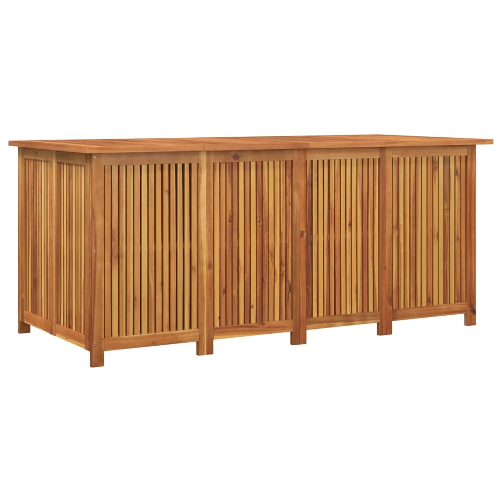 Coffre de jardin 150x80x75 cm en bois d'acacia massif