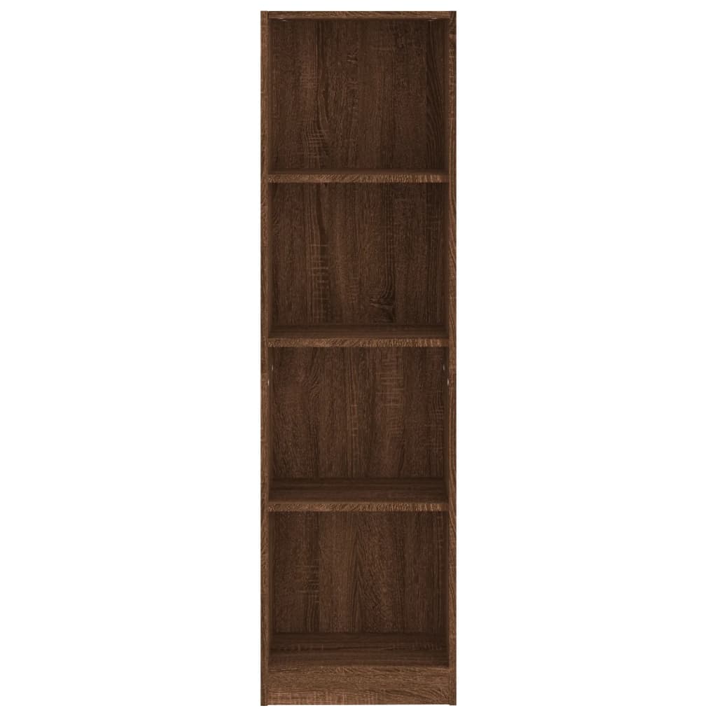 Boekenkast met 4 schappen 80x24x142 cm hout