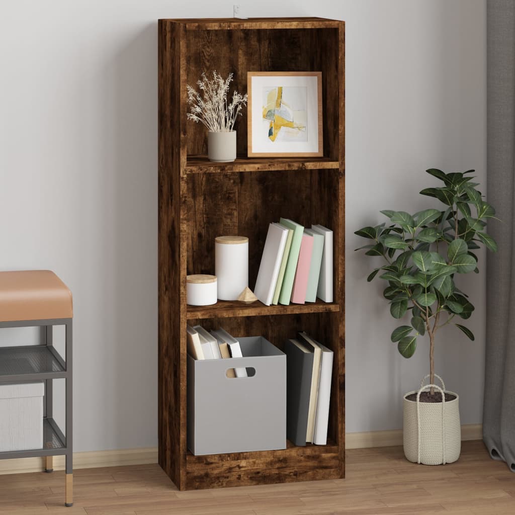 Boekenkast met 4 schappen 80x24x142 cm hout