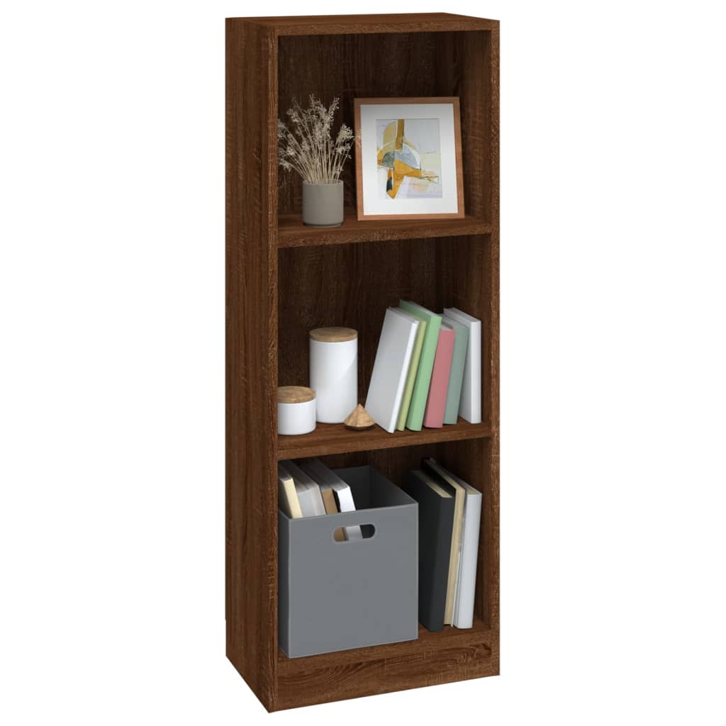 Boekenkast 60x24x175 cm bewerkt hout eikenkleurig