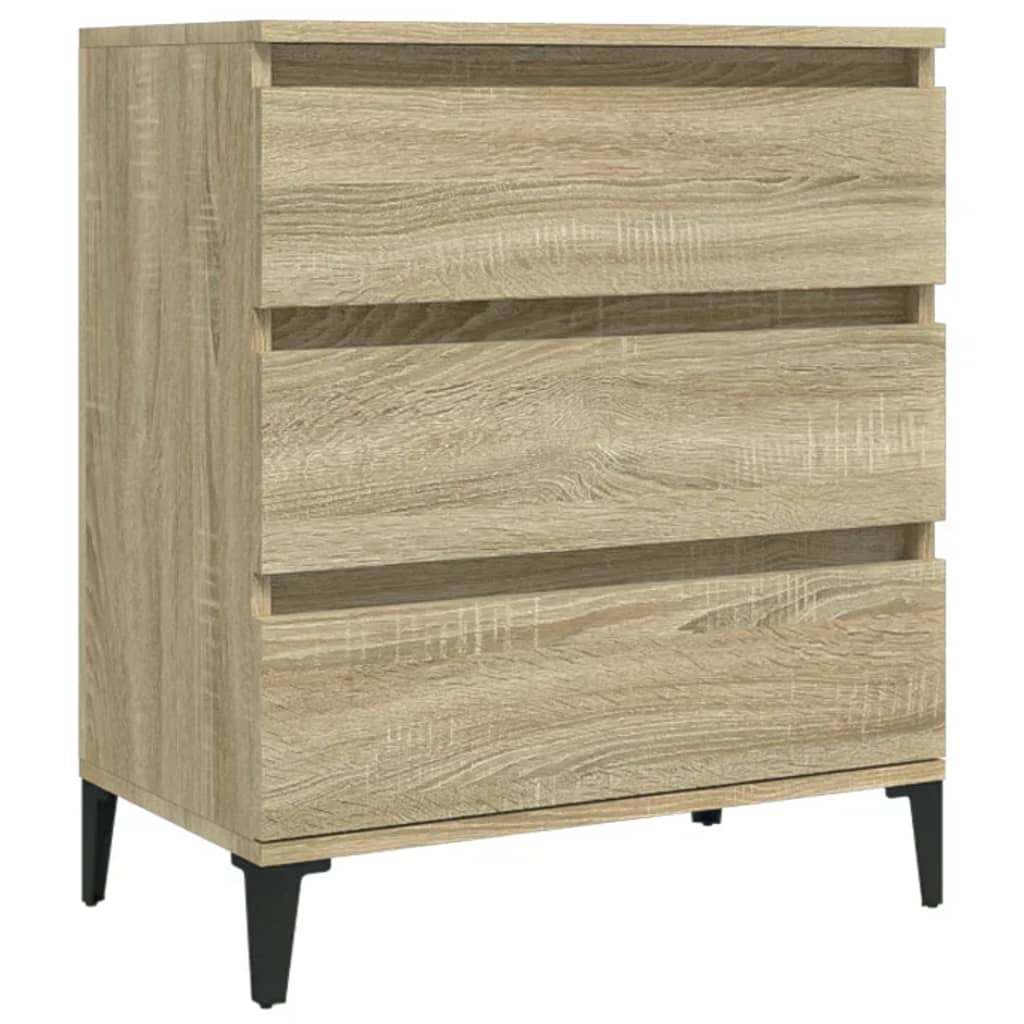 Dressoir 60x30x75 cm bewerkt hout eikenkleurig