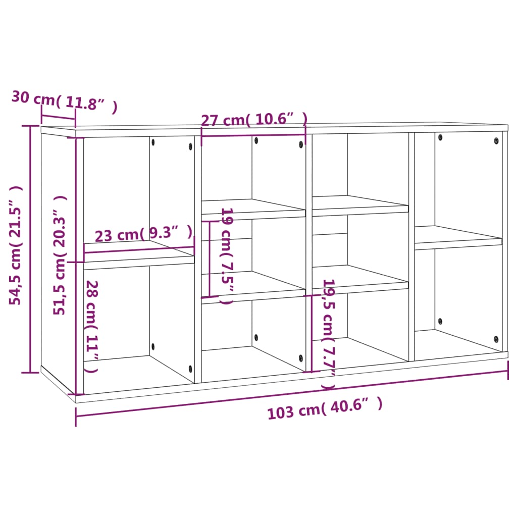 Schoenenbank 103x30x54,5 cm bewerkt hout