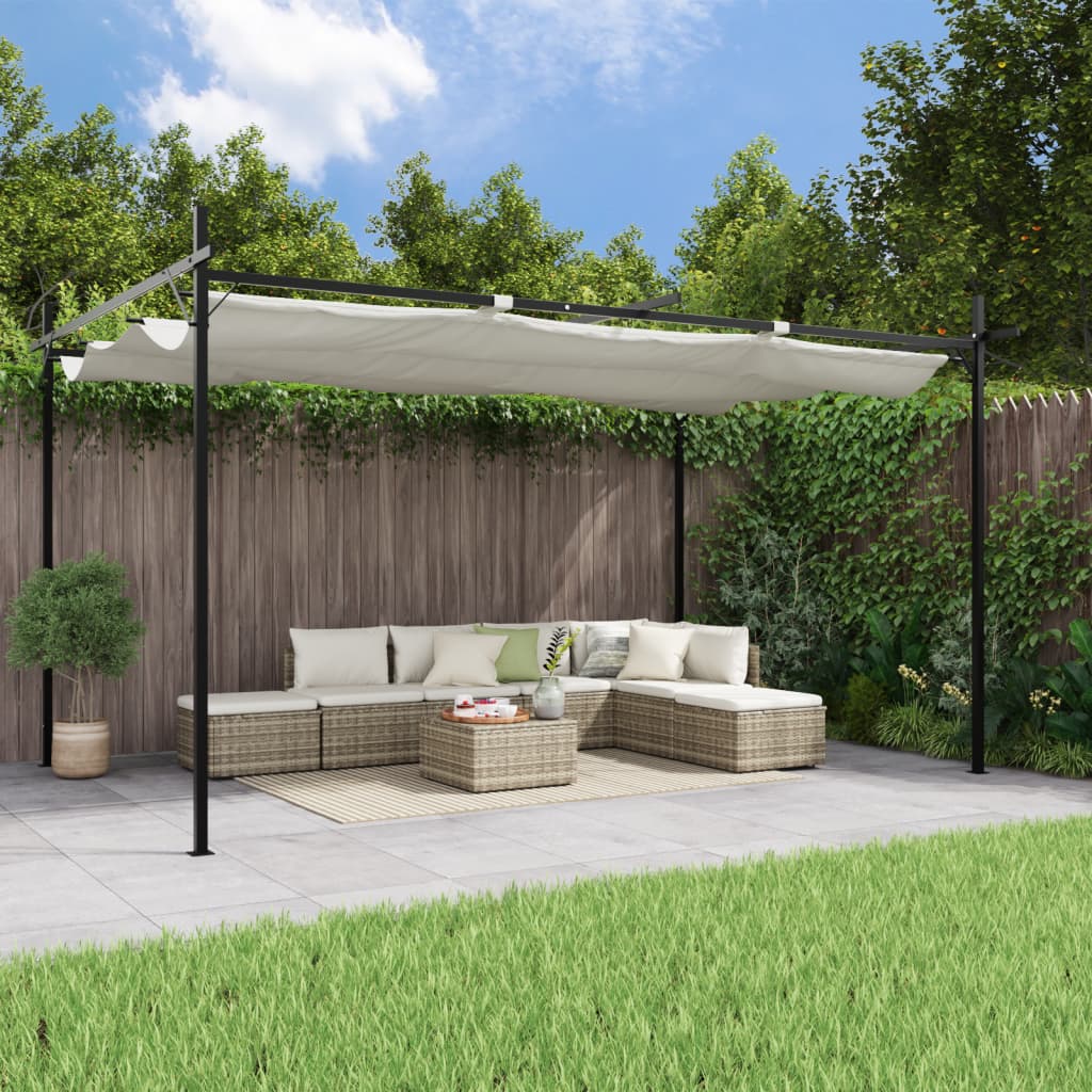 Pergola met uitschuifbaar dak 295x292x230 antracietkleurig