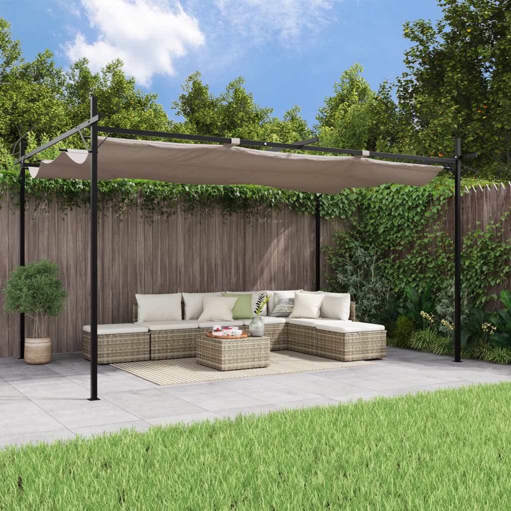 Pergola met uitschuifbaar dak 295x292x230 antracietkleurig