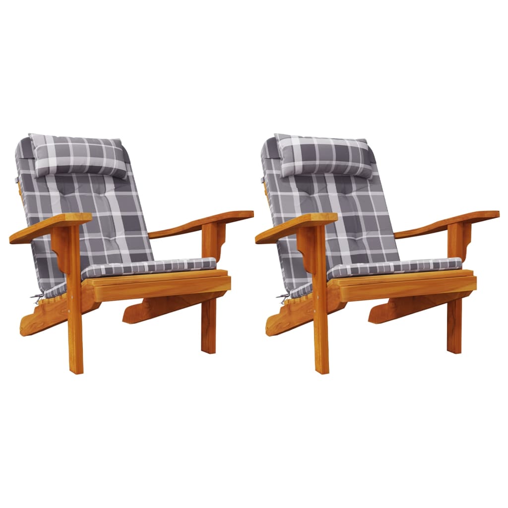 Stoelkussens 2 st Adirondack oxford stof