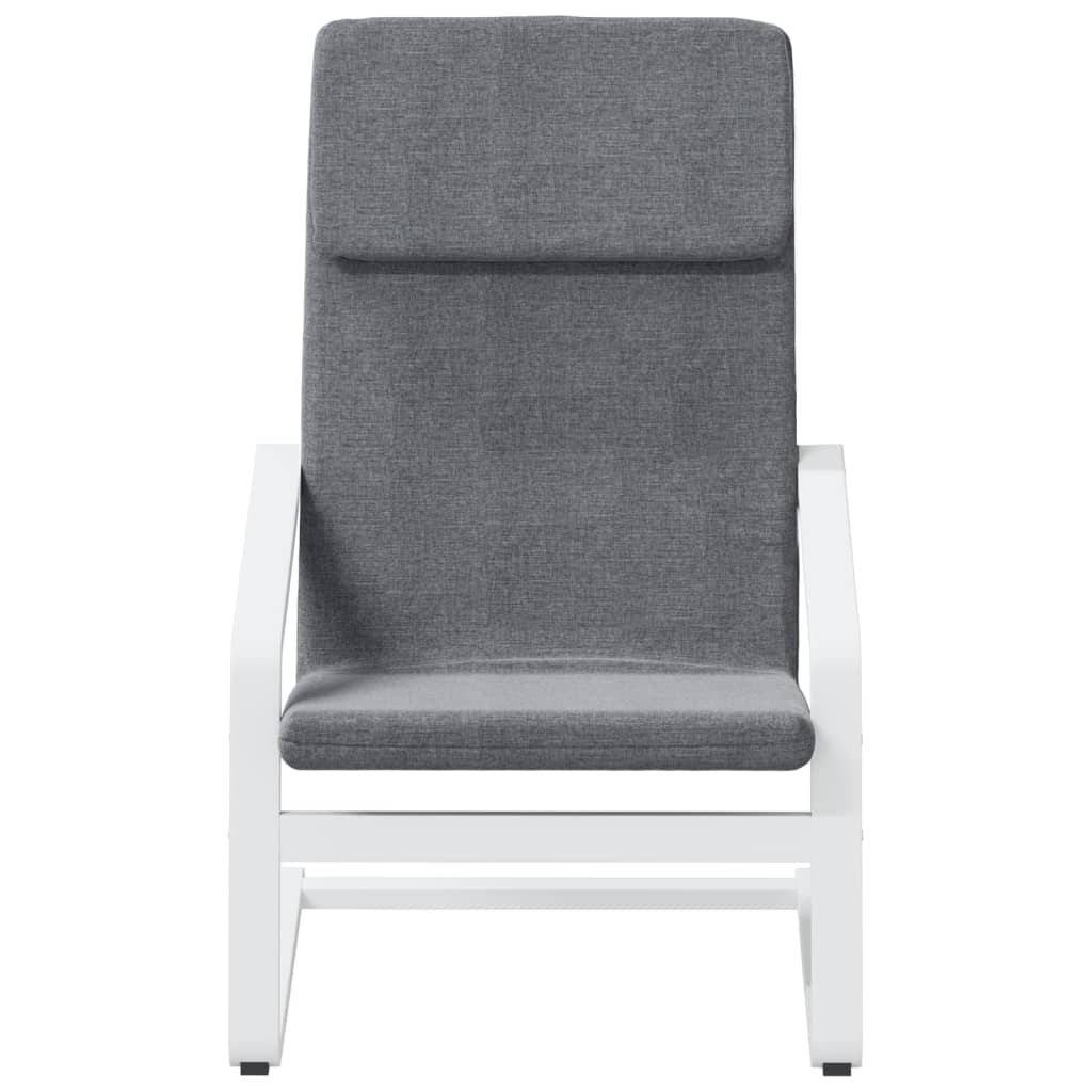 Fauteuil de relaxation avec repose-pieds en tissu couleur crème