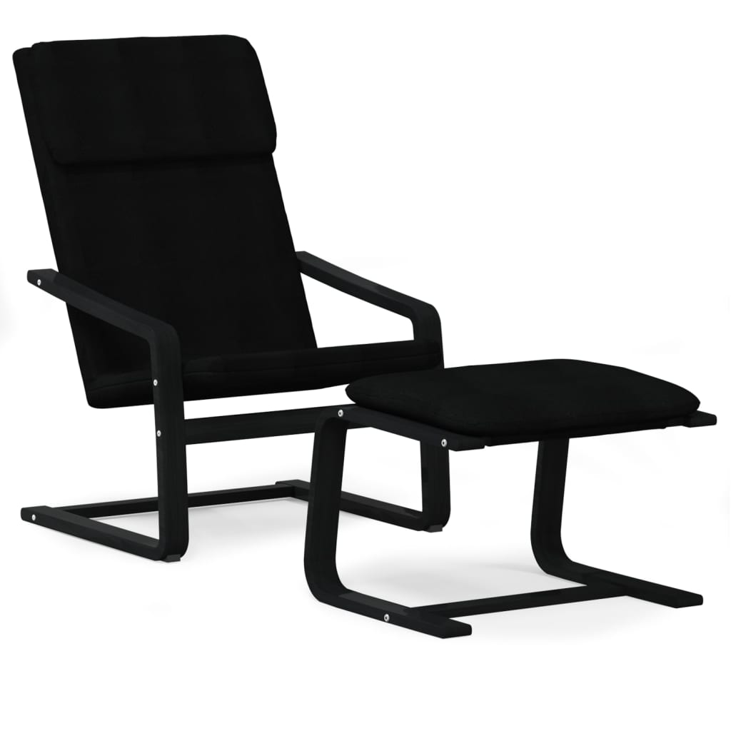 Fauteuil de relaxation avec repose-pieds en tissu couleur crème