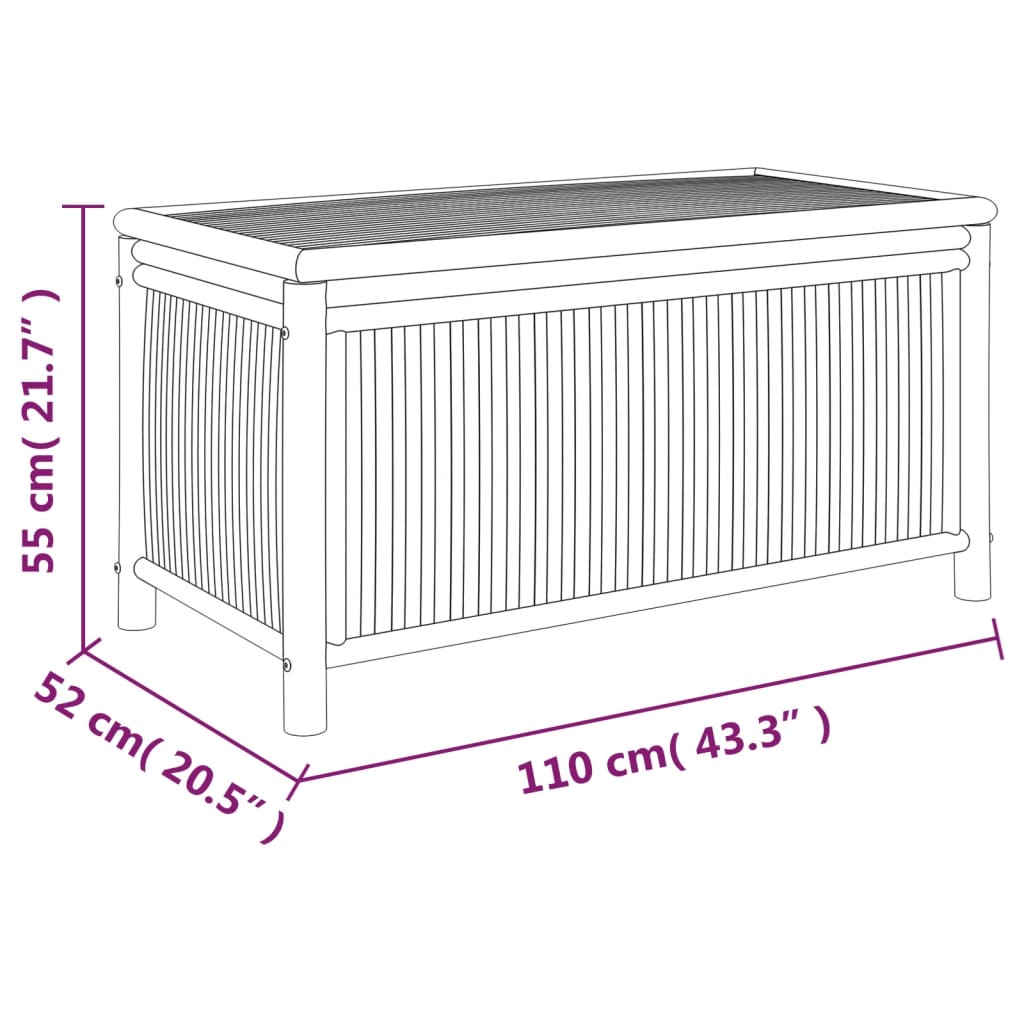 Tuinbox 90x52x55 cm bamboe