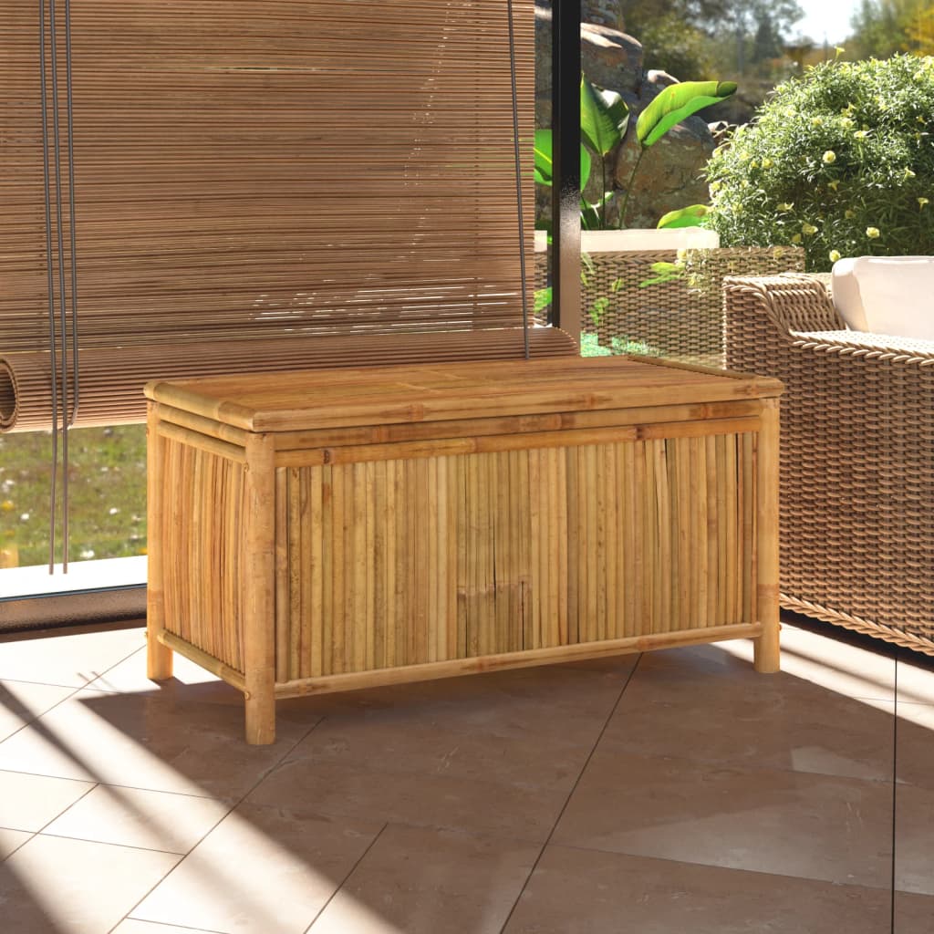 Coffre de jardin 90x52x55 cm bambou