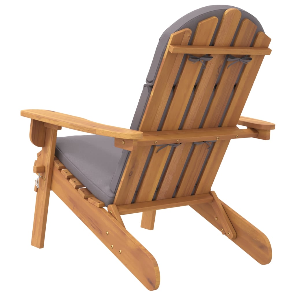 Chaises de jardin Adirondack 2 pcs avec repose-pieds en bois d'acacia