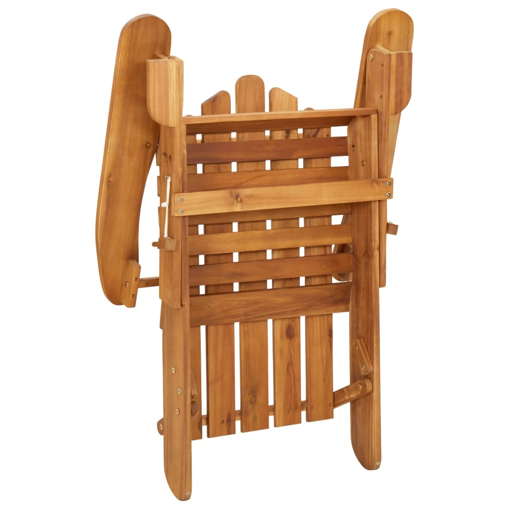 Chaises de jardin Adirondack 2 pcs avec repose-pieds en bois d'acacia