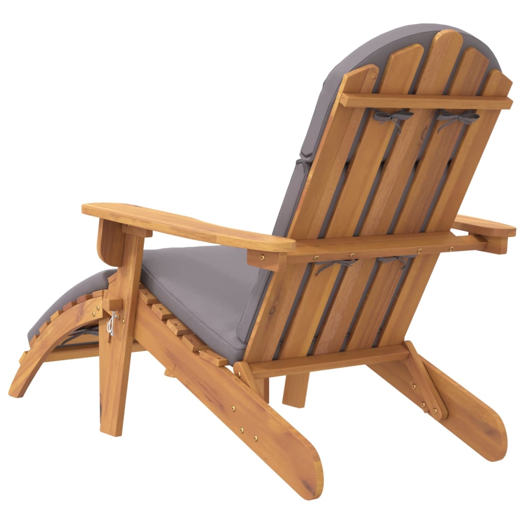 Chaises de jardin Adirondack 2 pcs avec repose-pieds en bois d'acacia