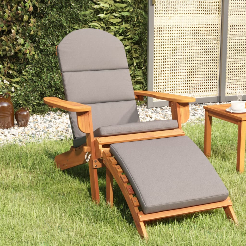 Chaises de jardin Adirondack 2 pcs avec repose-pieds en bois d'acacia