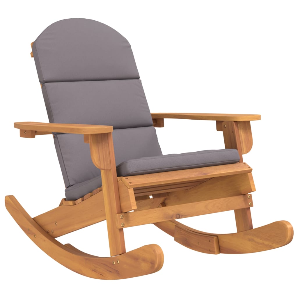 Fauteuil à bascule Adirondack en bois d'acacia massif