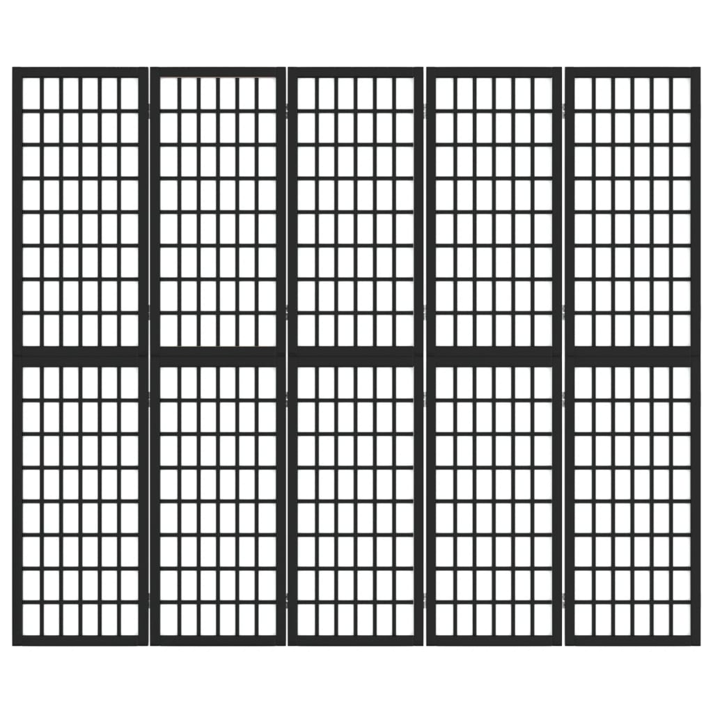 Kamerscherm inklapbaar 5 panelen Japanse stijl 200x170 cm