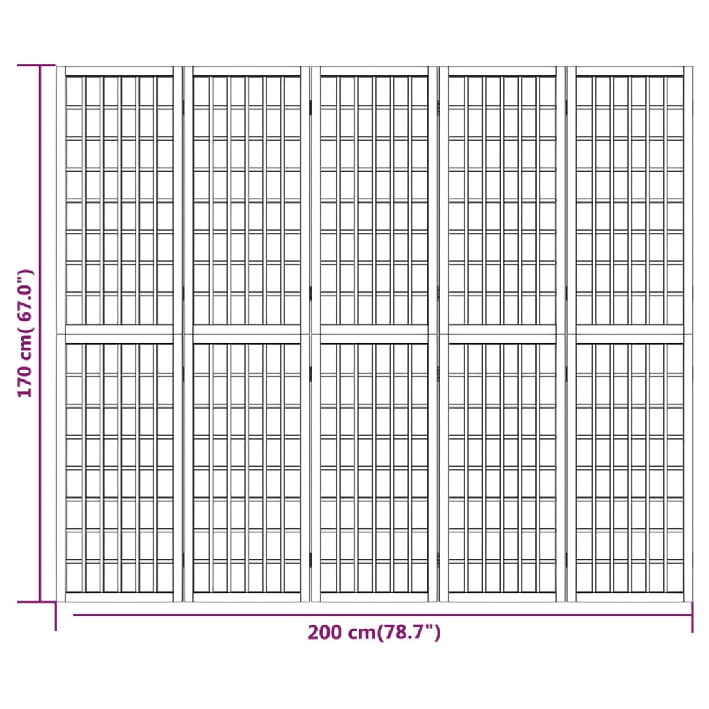 Kamerscherm inklapbaar 6 panelen Japanse stijl 240x170 cm