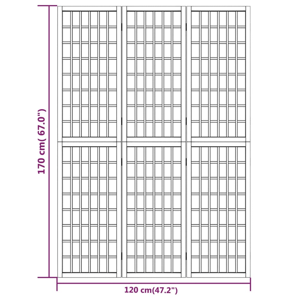 Kamerscherm inklapbaar 6 panelen Japanse stijl 240x170 cm