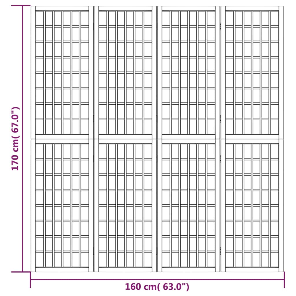 Kamerscherm inklapbaar 5 panelen Japanse stijl 200x170 cm