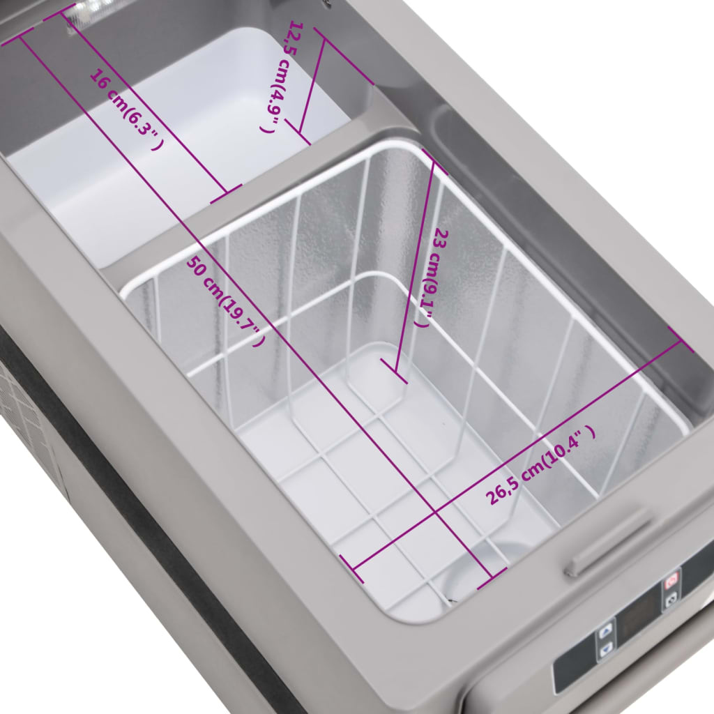 Koelbox met handvat 35 L PP & PE zwart en wit