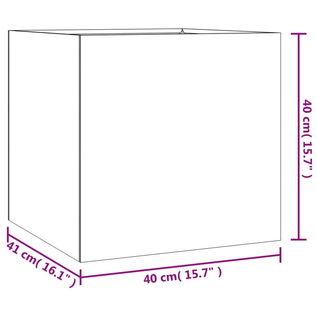 Plantenbak verhoogd 200x80x80 cm cortenstaal