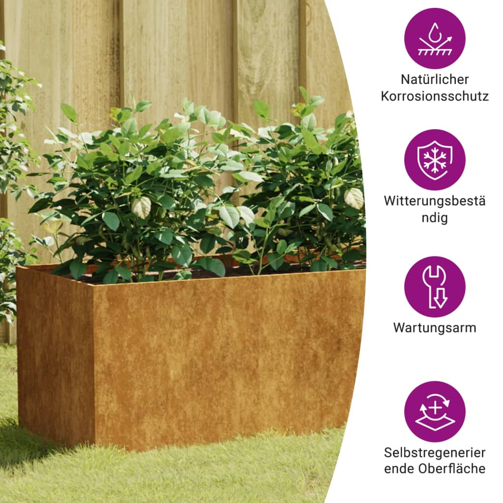 Plantenbak verhoogd 280x40x80 cm cortenstaal