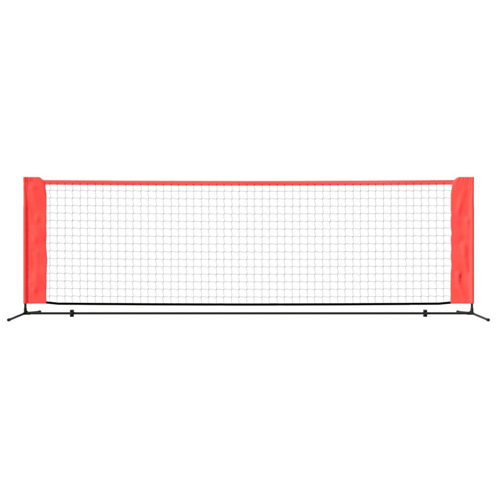 Filet de tennis 400x100x87 cm polyester noir et rouge