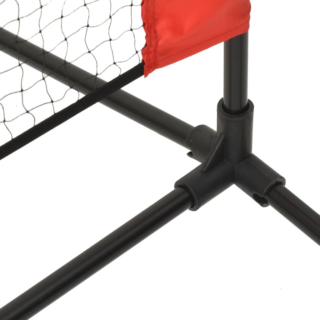 Filet de tennis 400x100x87 cm polyester noir et rouge