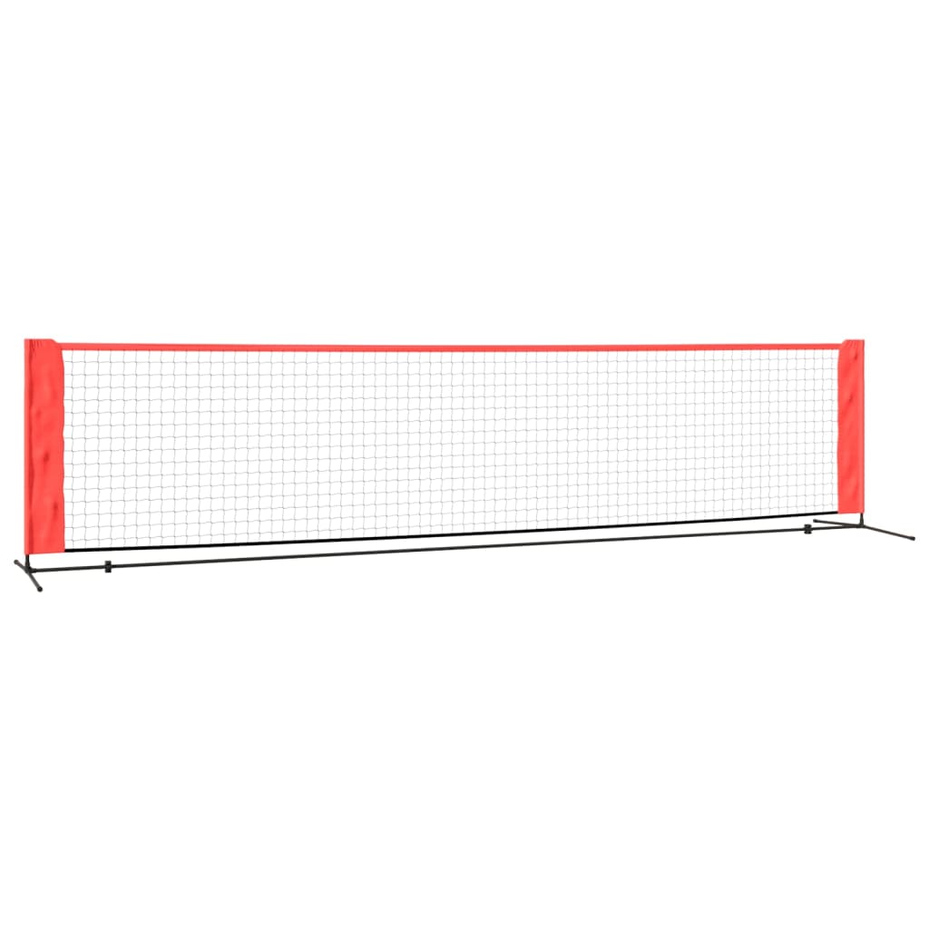 Filet de tennis 400x100x87 cm polyester noir et rouge