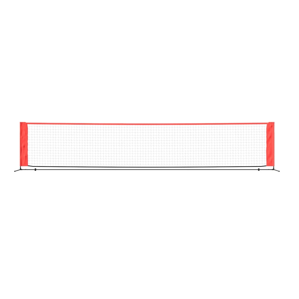 Filet de tennis 400x100x87 cm polyester noir et rouge