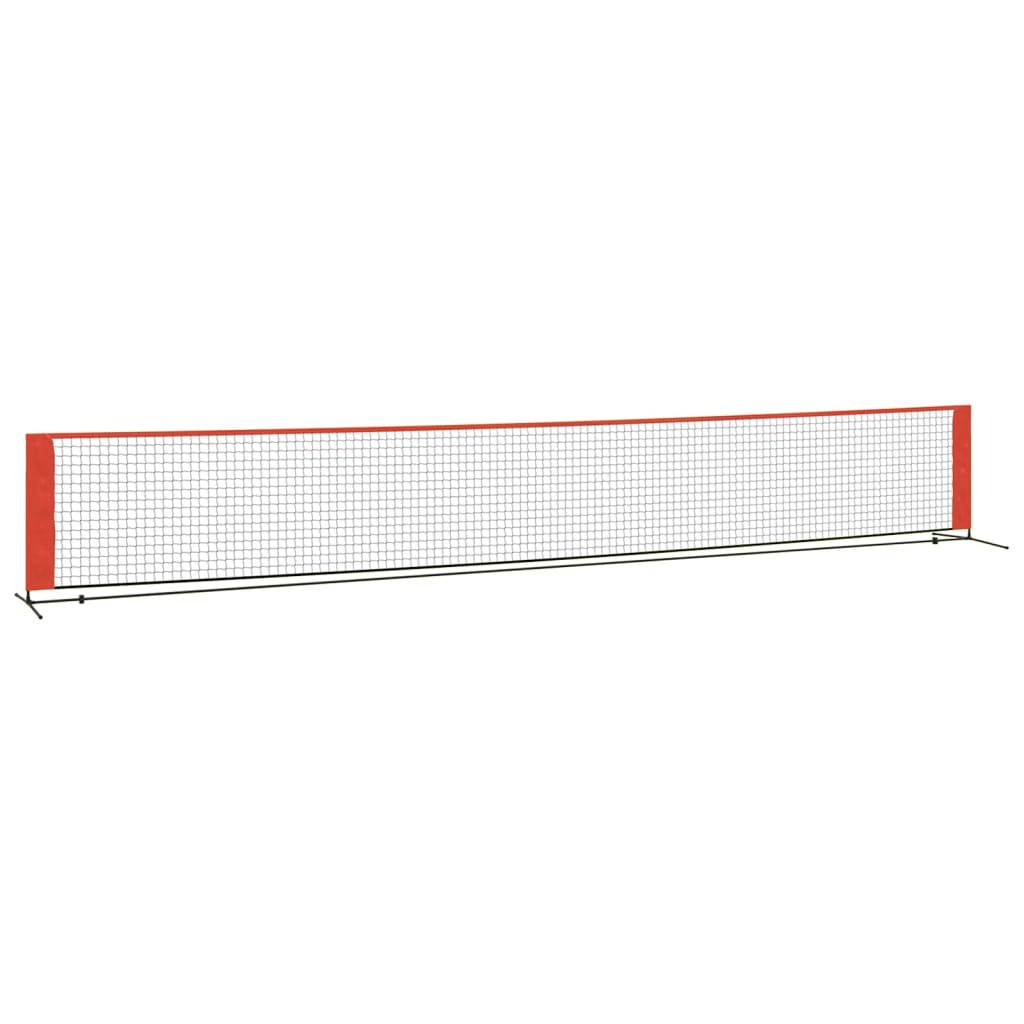 Filet de tennis 400x100x87 cm polyester noir et rouge