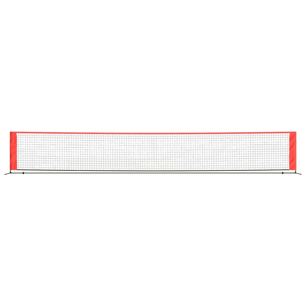 Filet de tennis 400x100x87 cm polyester noir et rouge