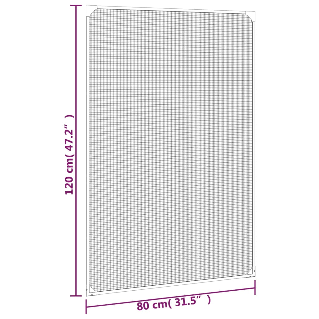 Insectenhor voor ramen magnetisch 130x150 cm wit