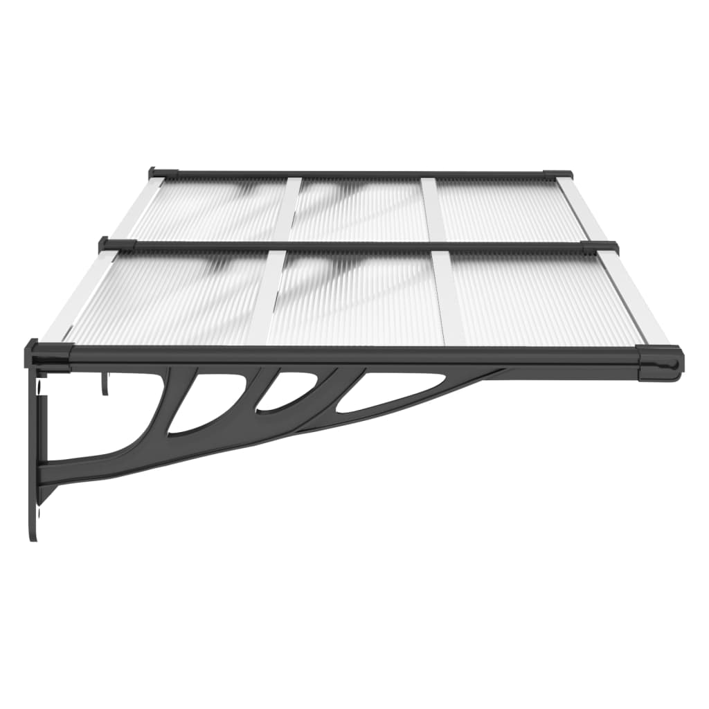 Deurluifel 239x90 cm polycarbonaat zwart en transparant