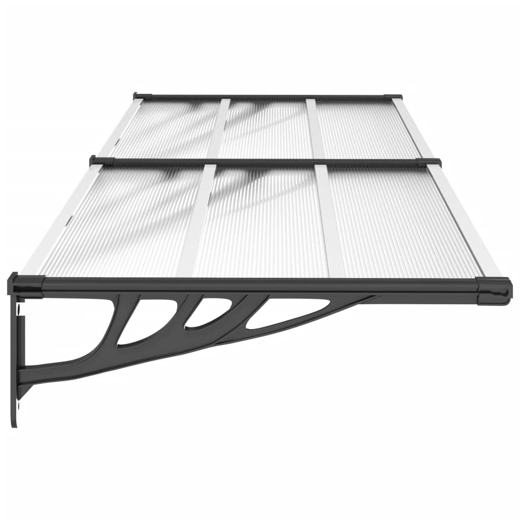 Deurluifel 239x90 cm polycarbonaat zwart en transparant