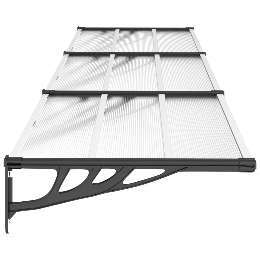 Deurluifel 239x90 cm polycarbonaat zwart en transparant