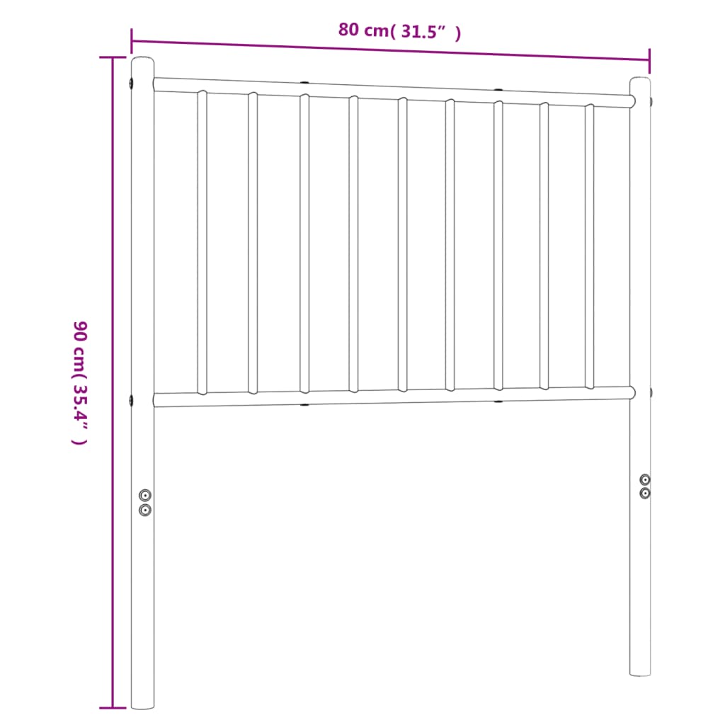 Tête de lit 107 cm en métal