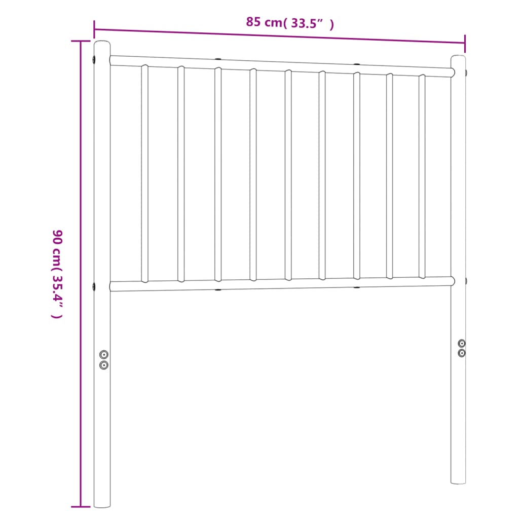 Tête de lit 107 cm en métal