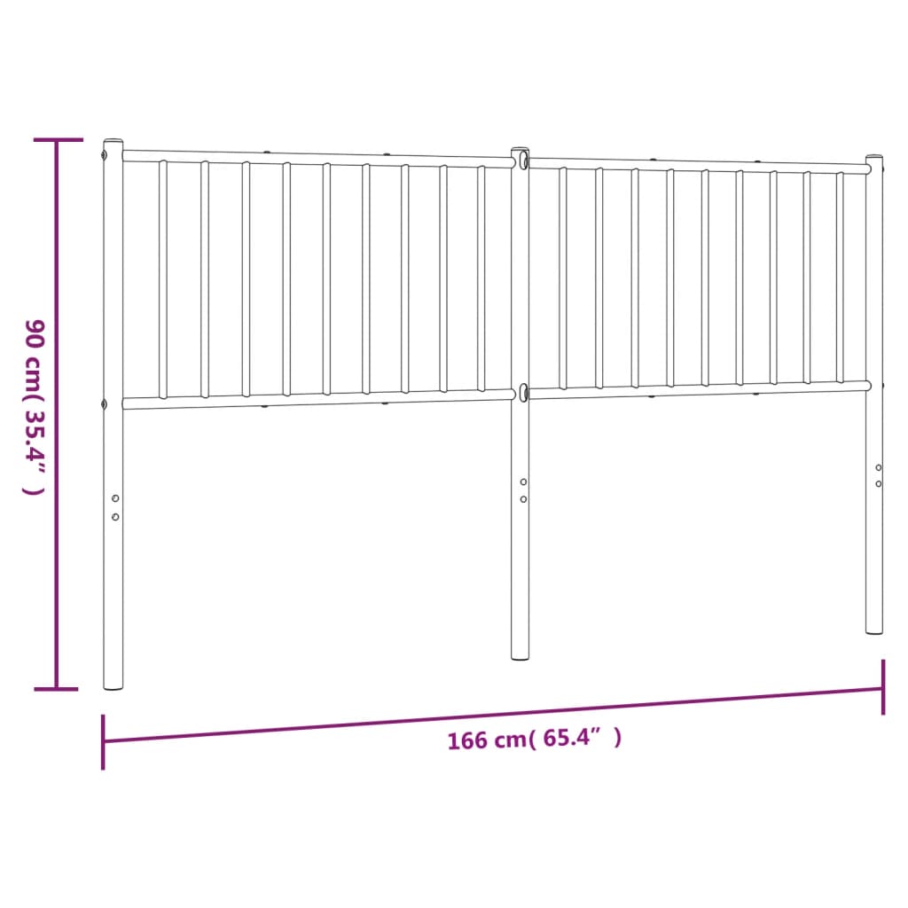 Tête de lit 107 cm en métal