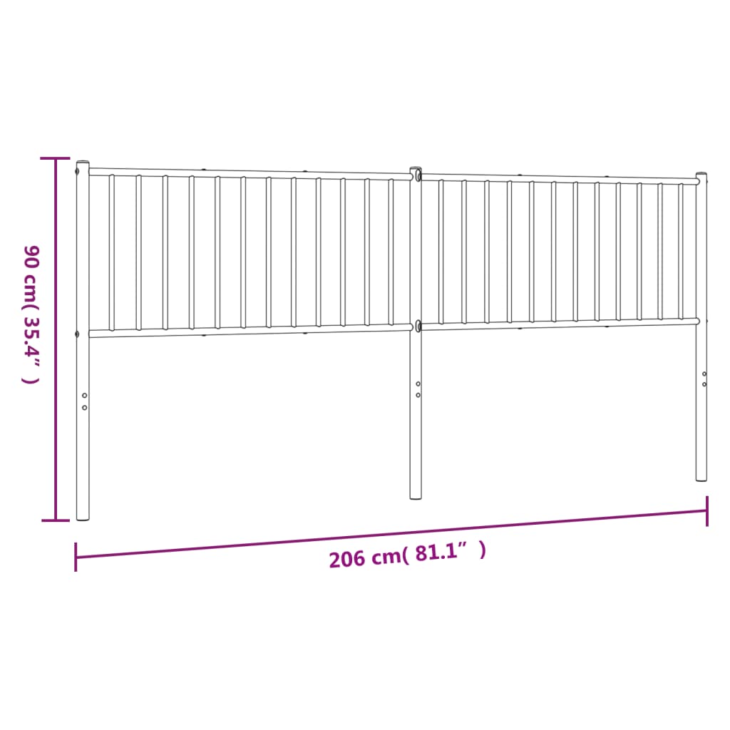 Tête de lit 107 cm en métal