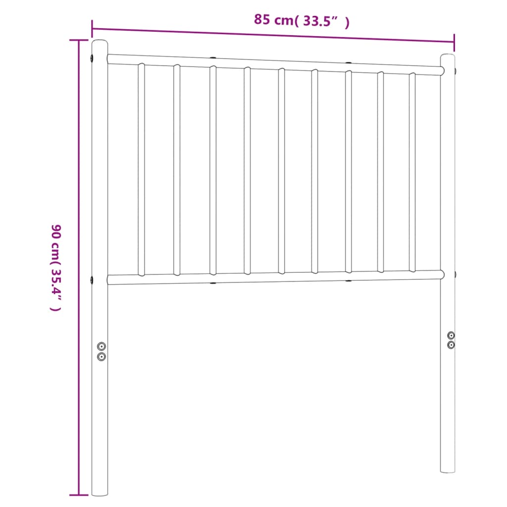 Tête de lit 107 cm en métal