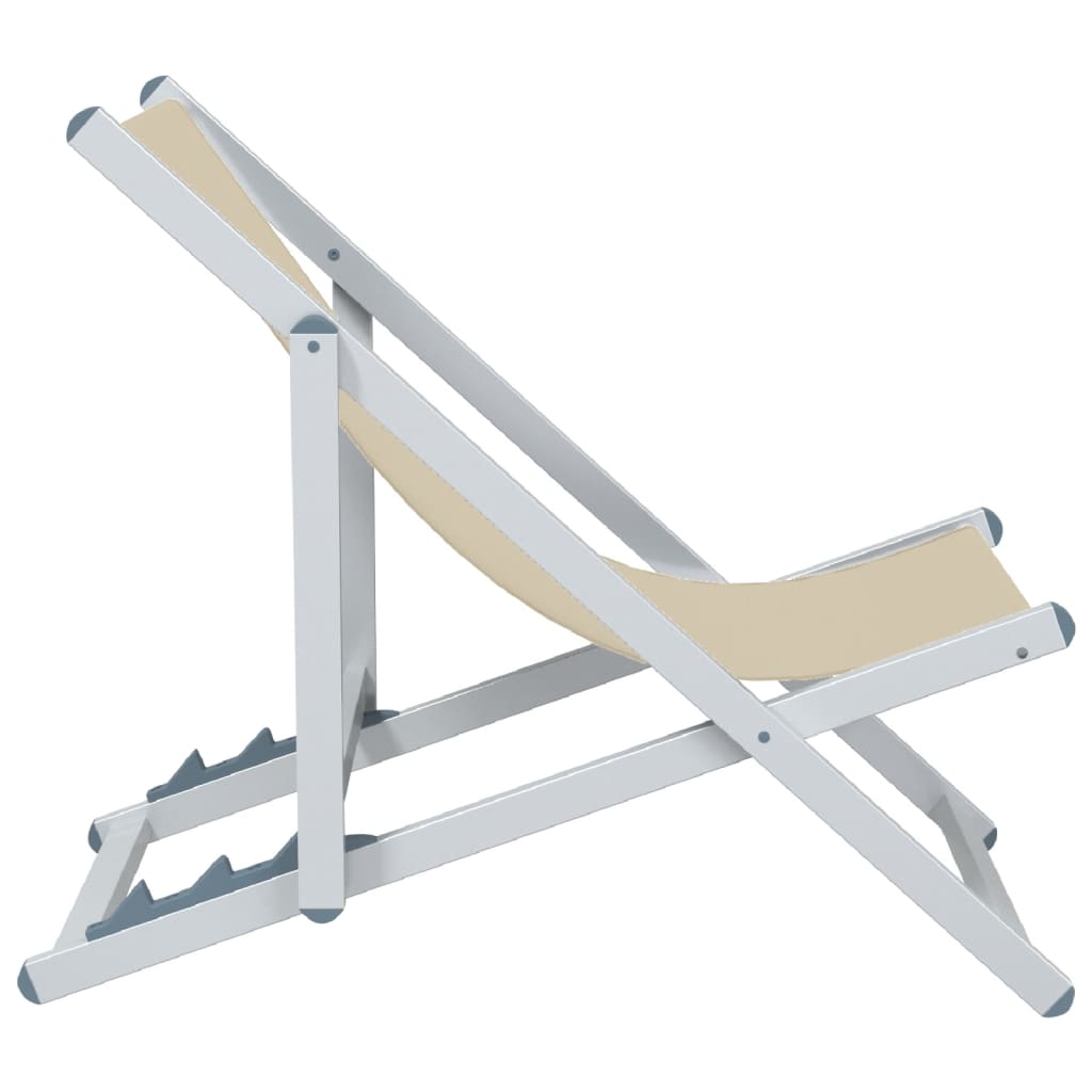 Chaises de plage pliantes 2 pcs aluminium et textilène