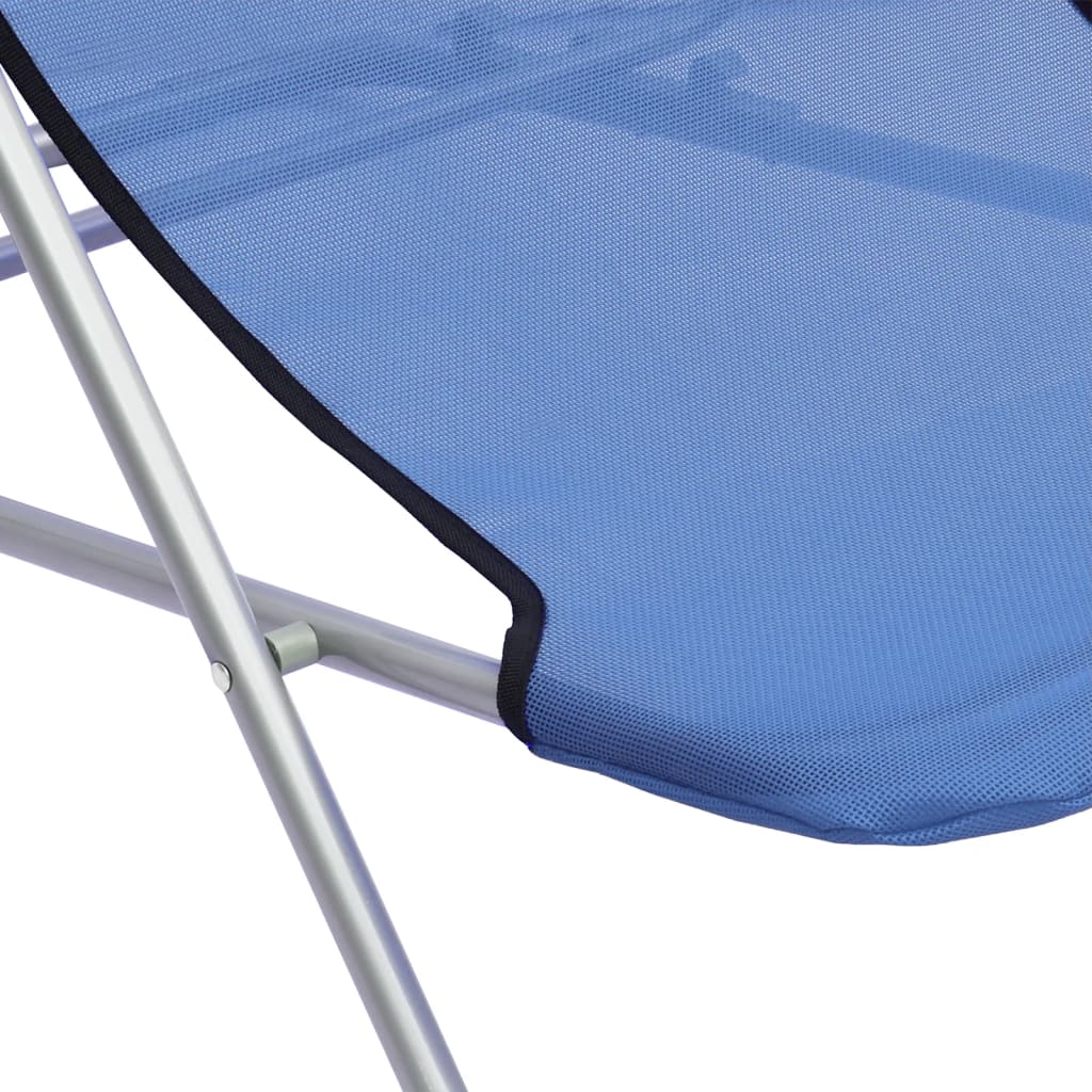 Chaises de plage 2 pcs textilène et acier thermolaqué