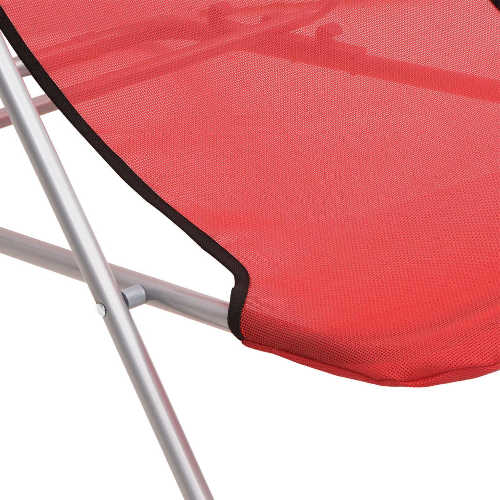 Chaises de plage 2 pcs textilène et acier thermolaqué