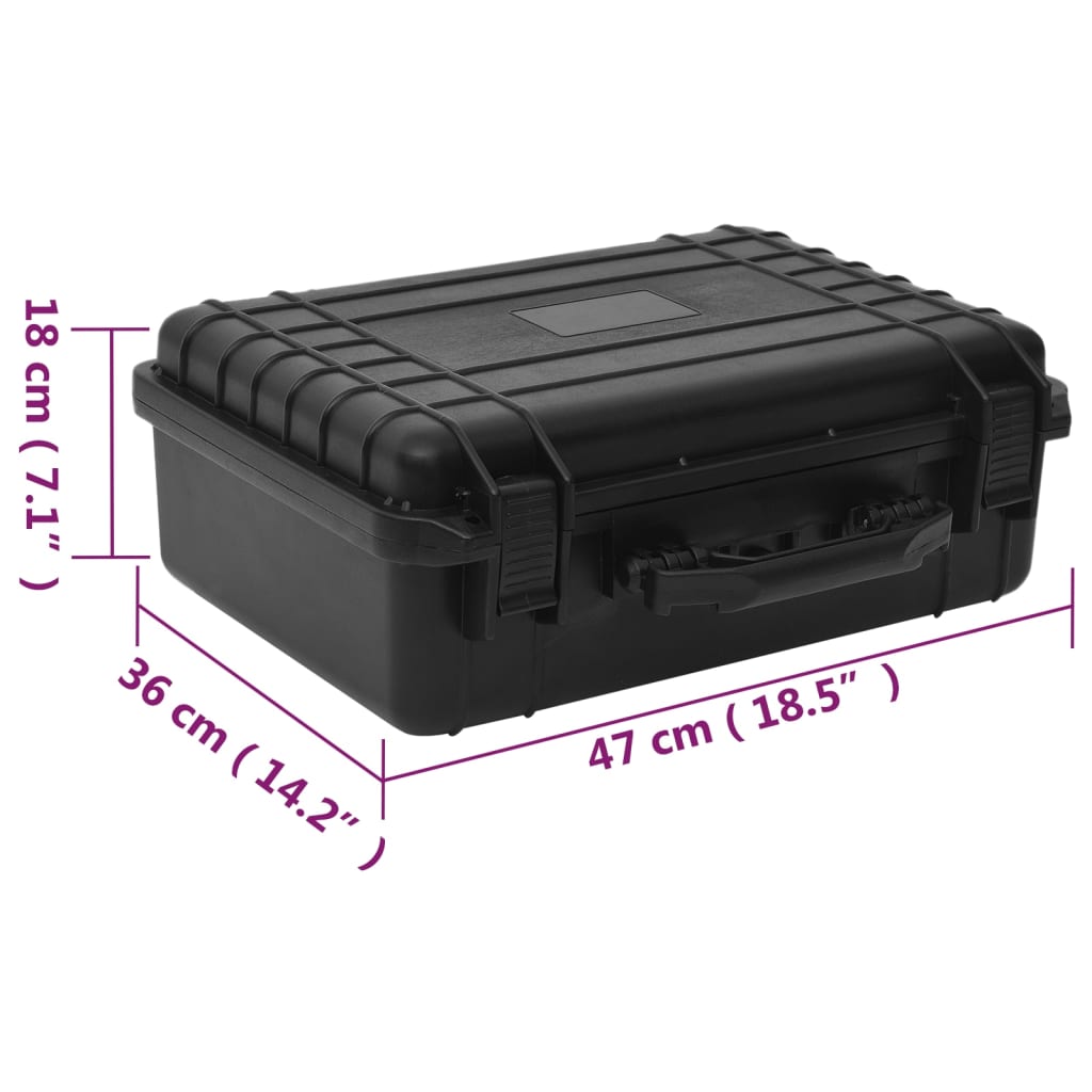 Flight-case portable 55x43x21 cm PP noir