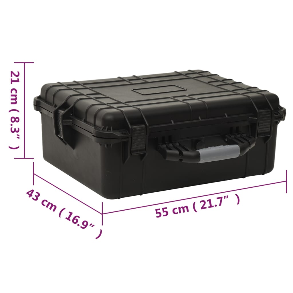 Flight-case portable 55x43x21 cm PP noir