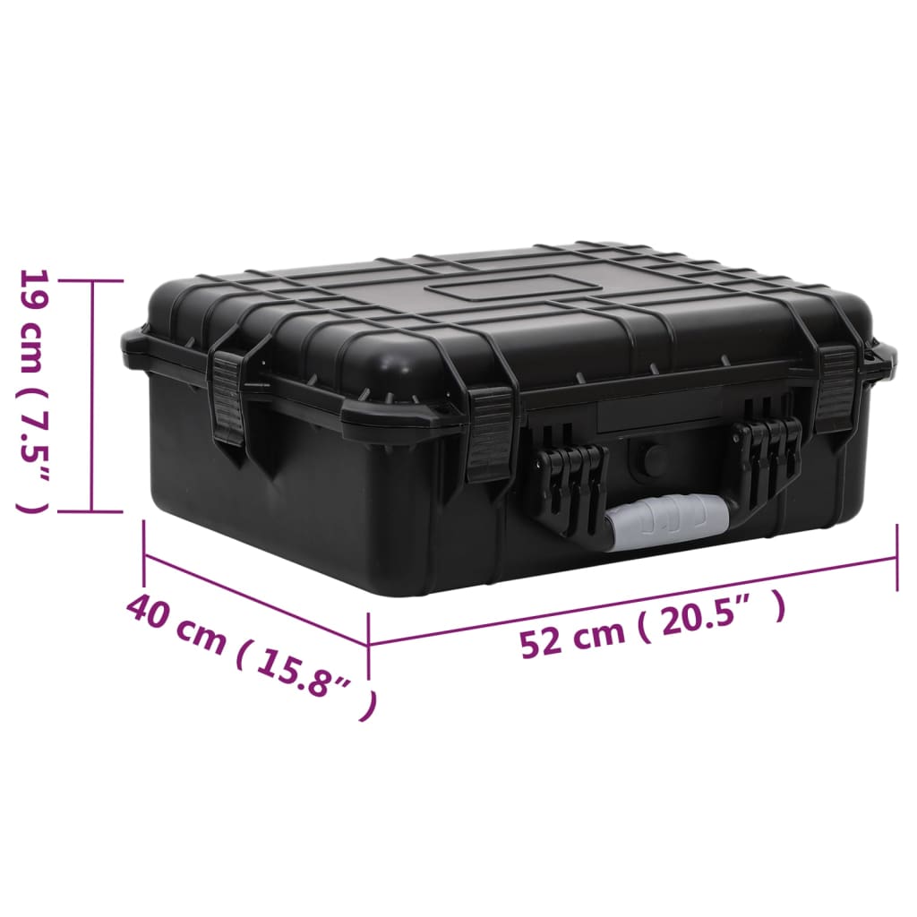 Flight-case portable 55x43x21 cm PP noir