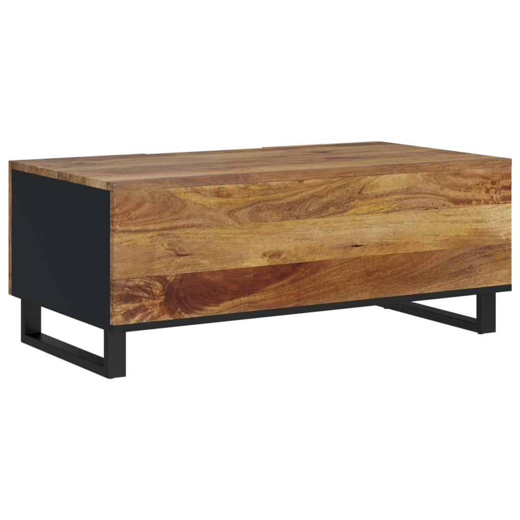 Table basse 100x54x40 cm en manguier massif et bois sculpté