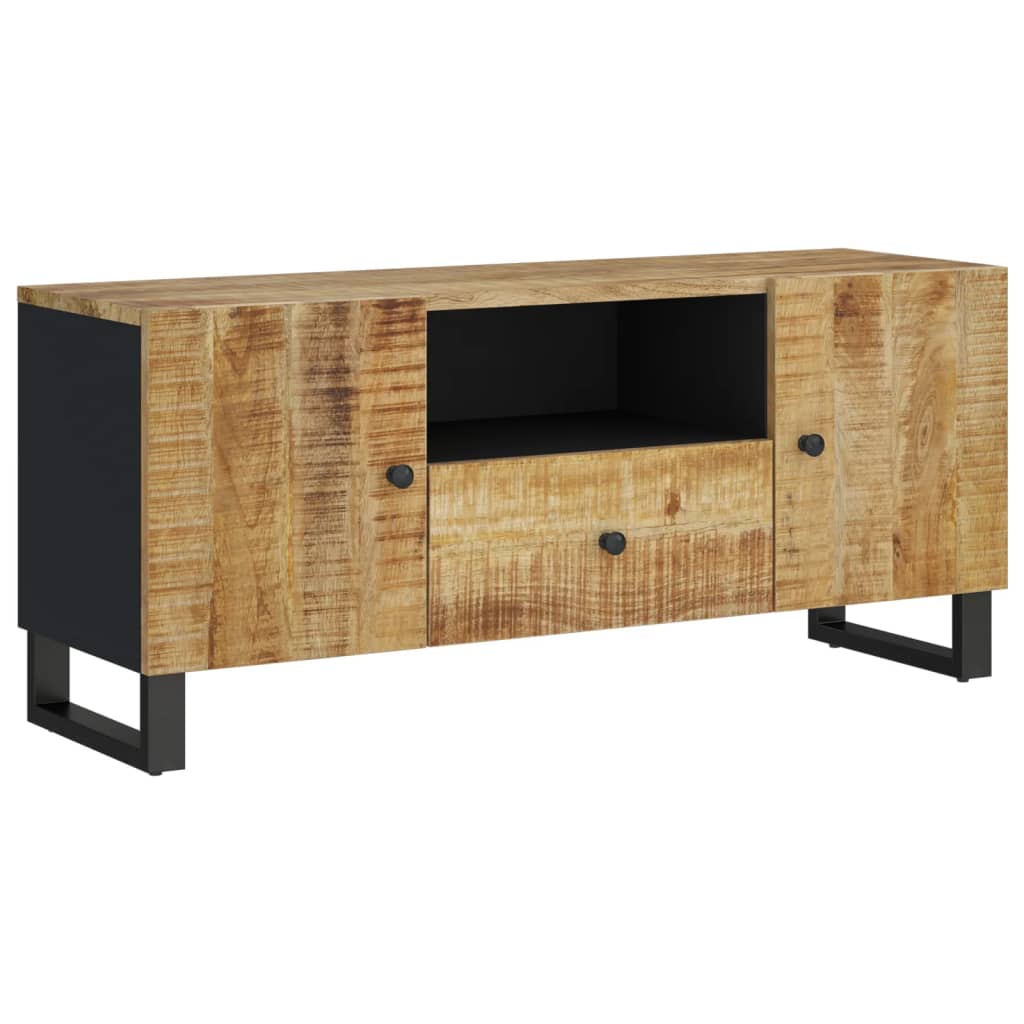 Tv-meubel 105x33,5x46 cm massief acaciahout en bewerkt hout