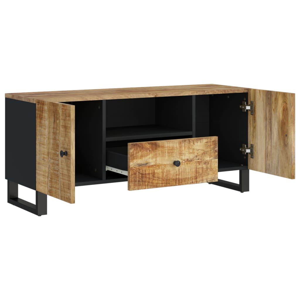 Meuble TV 105x33,5x46 cm en bois d'acacia massif et dérivé du bois